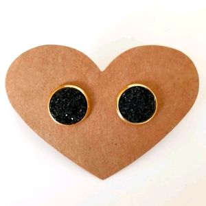 Druzy Crystal Stud Earring